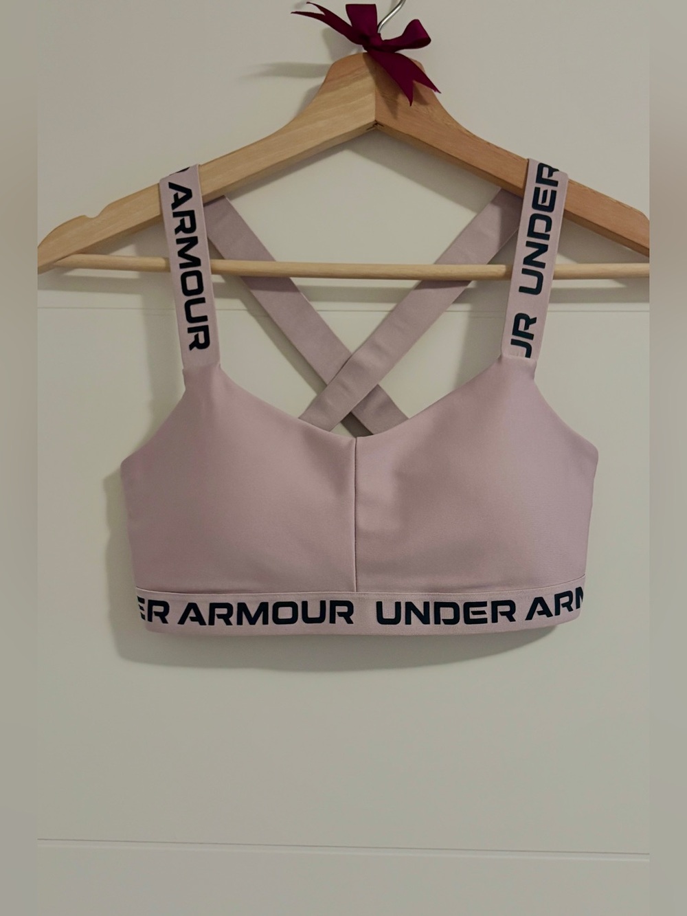Under Armour Light Pink Crossback Sports Bra
